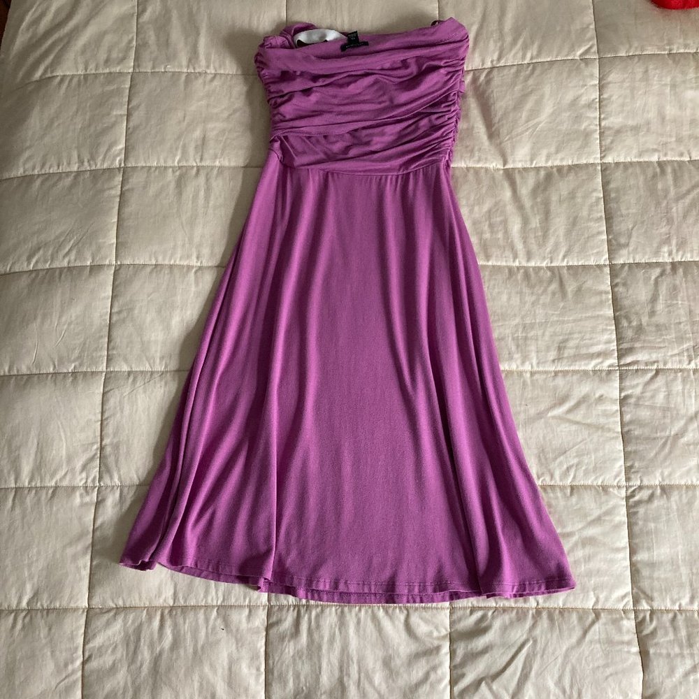 Ann Taylor Purple Strapless Dress